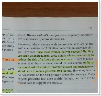 항인지질항체 증후군  혈전증과 유산 이외의 문제