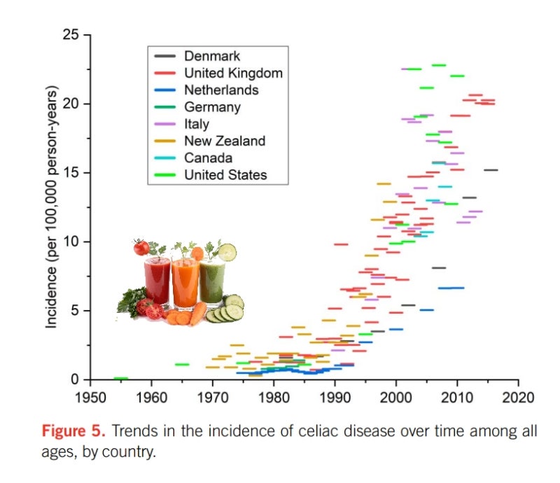 셀리악병 발생률 증가 추세