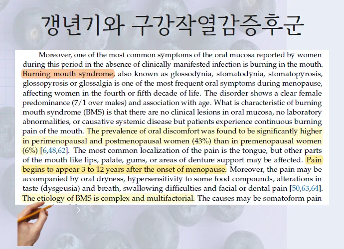 갱년기 구강작열감