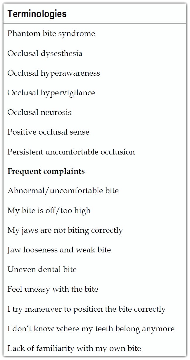 교합 감각이상 증상