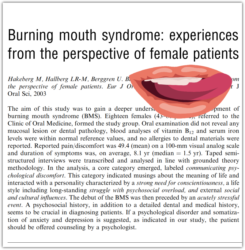 혀 통증 원인 연구