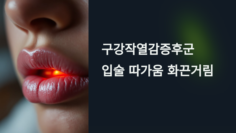 입술 따가움
