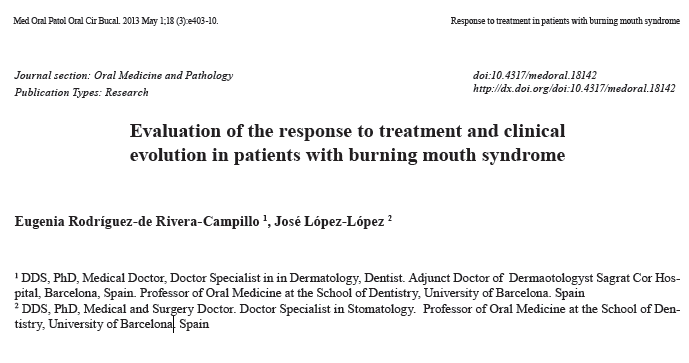 구강작열감증후군 치료 효과 평가