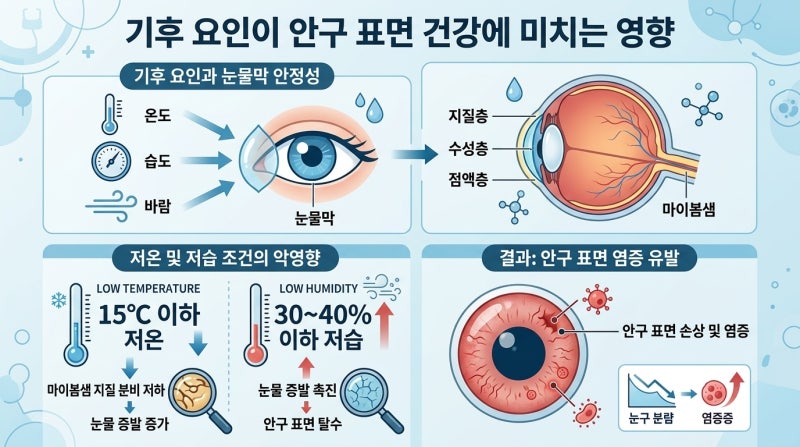 기후 요인이 안구 표면 건강에 미치는 영향