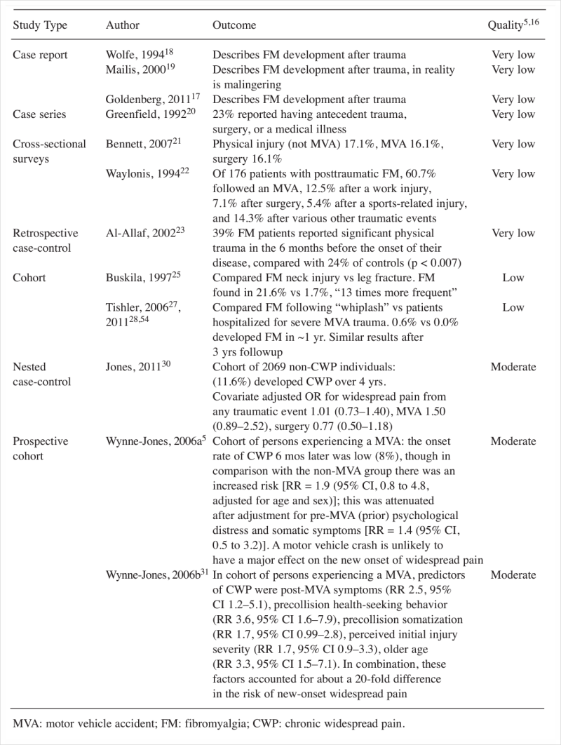 외상 후 섬유근육통 발생 메커니즘