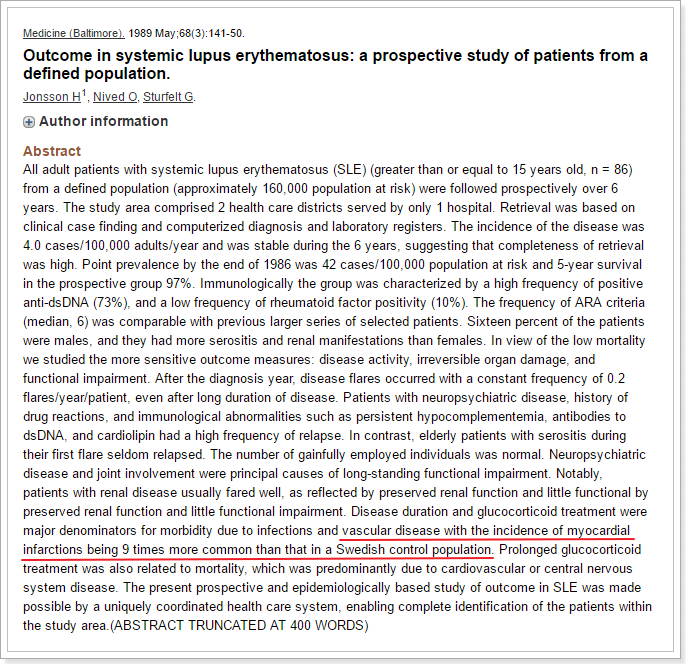 관상동맥 질환과 루푸스