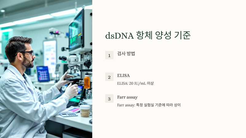 dsDNA 항체 양성 기준