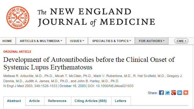 루푸스 진단 시점과 자가항체 생성 시기의 관계 - 진단 전 몇 년부터 항체가 만들어질까요?