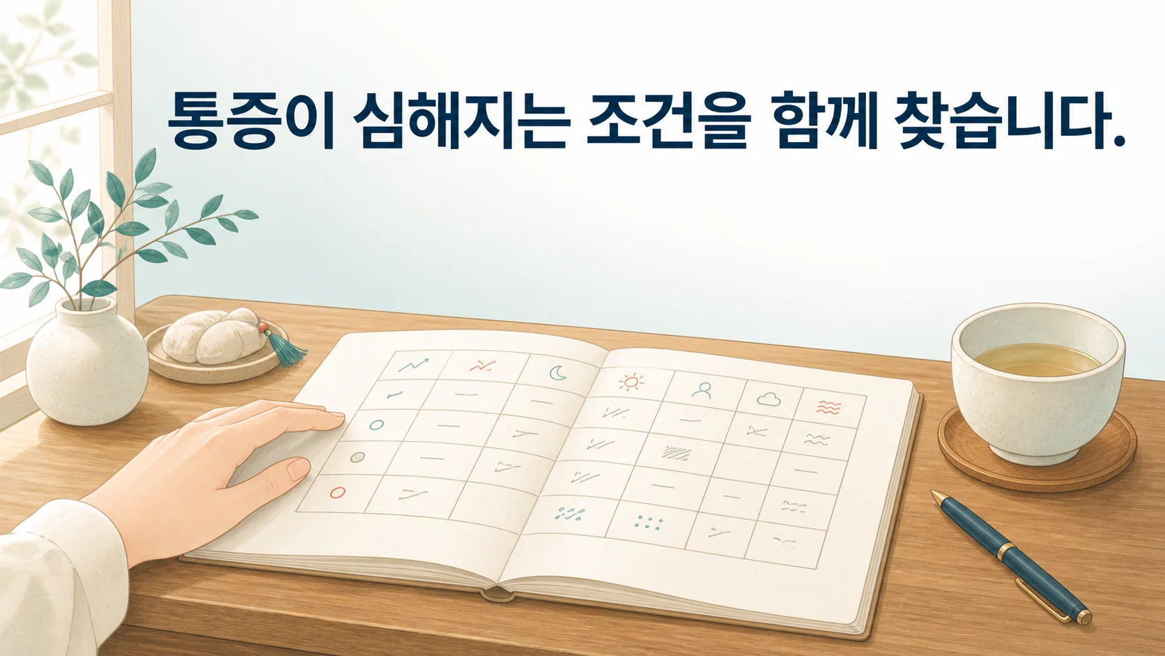 활막염이 뚜렷한 유형과 그렇지 않은 유형으로 골관절염 환자를 나누어 보는 개념 그림