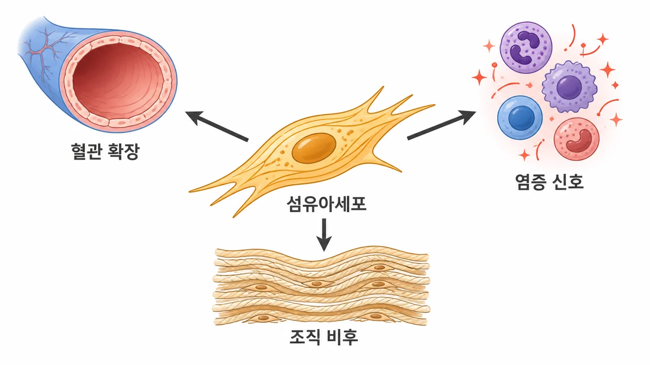 섬유아세포가 조직 재구성을 주도하는 경로