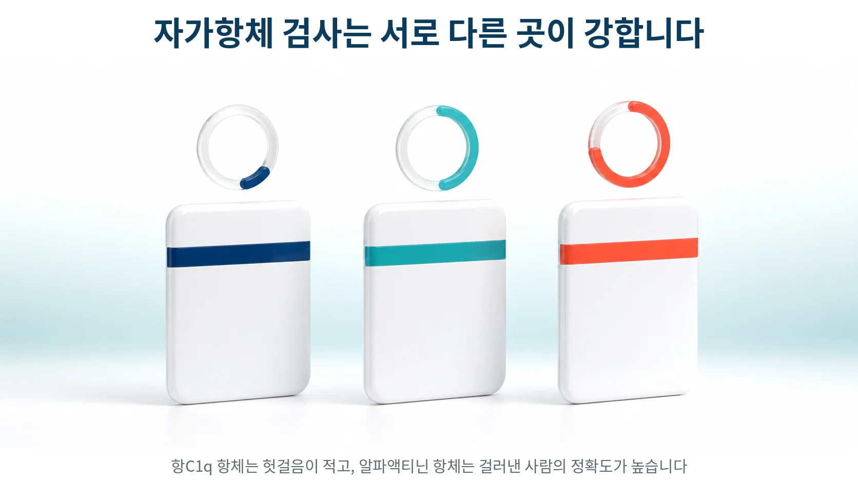자가항체마다 강한 곳이 다릅니다