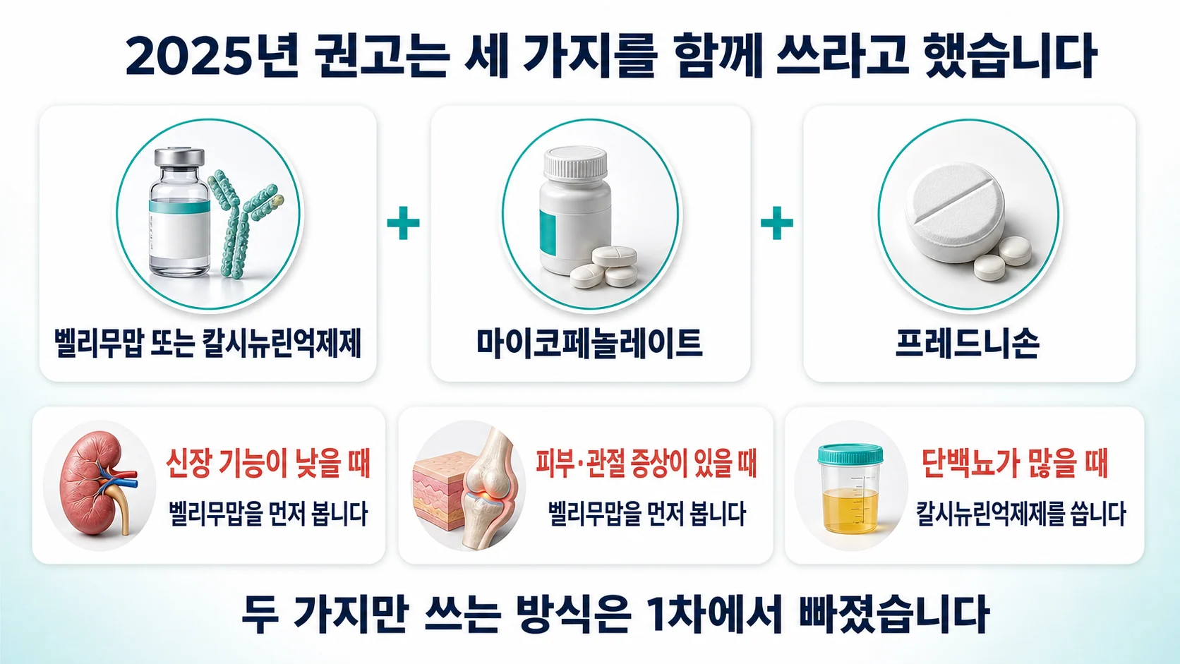 미국류마티스학회 2025년 권고의 1차 치료