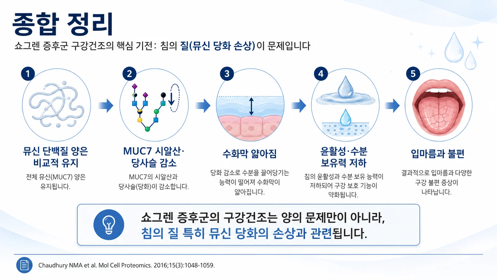 종합 정리 — 쇼그렌 증후군 구강건조와 MUC7 뮤신 변화