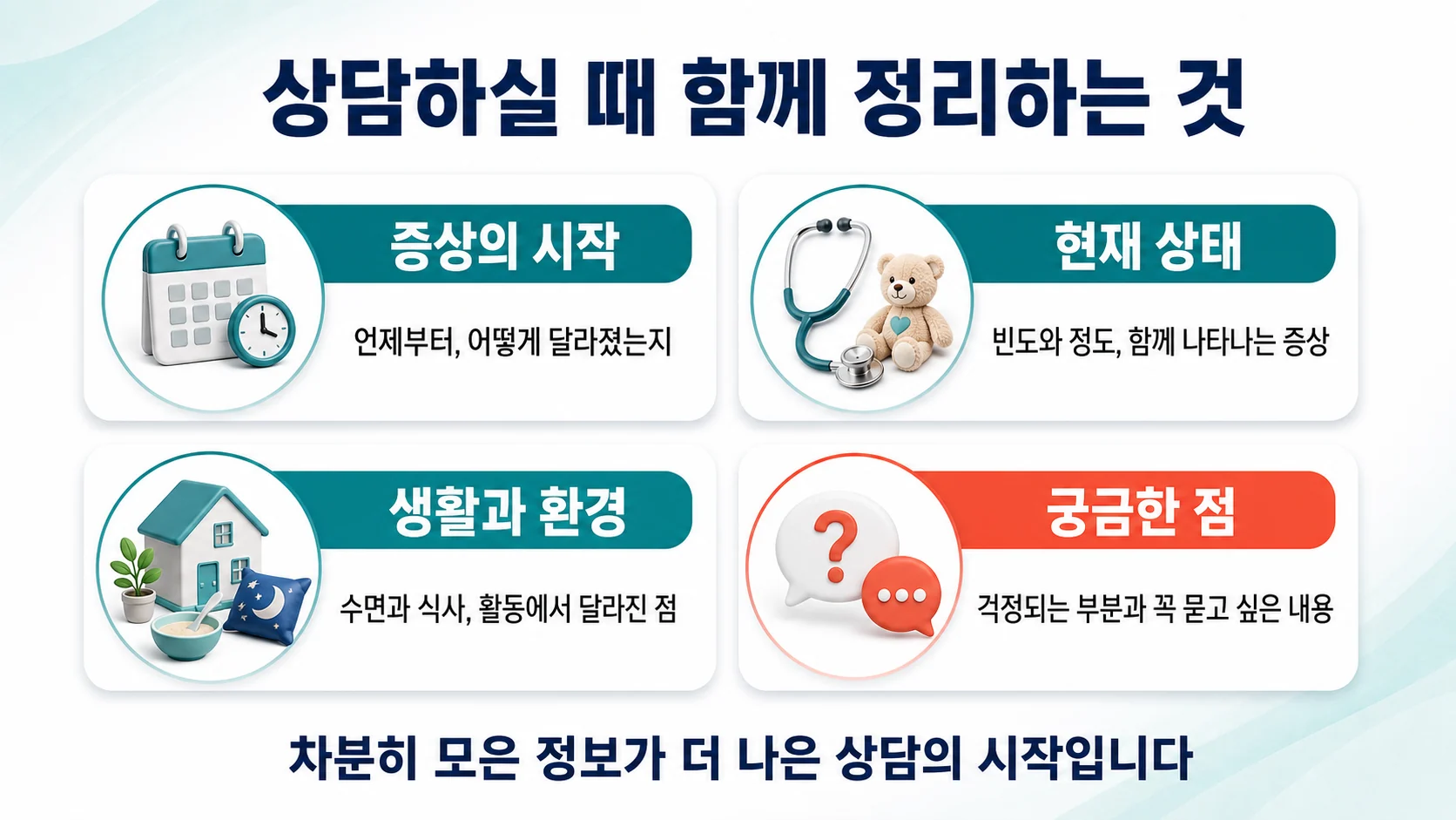 상담하실 때 함께 정리하는 것