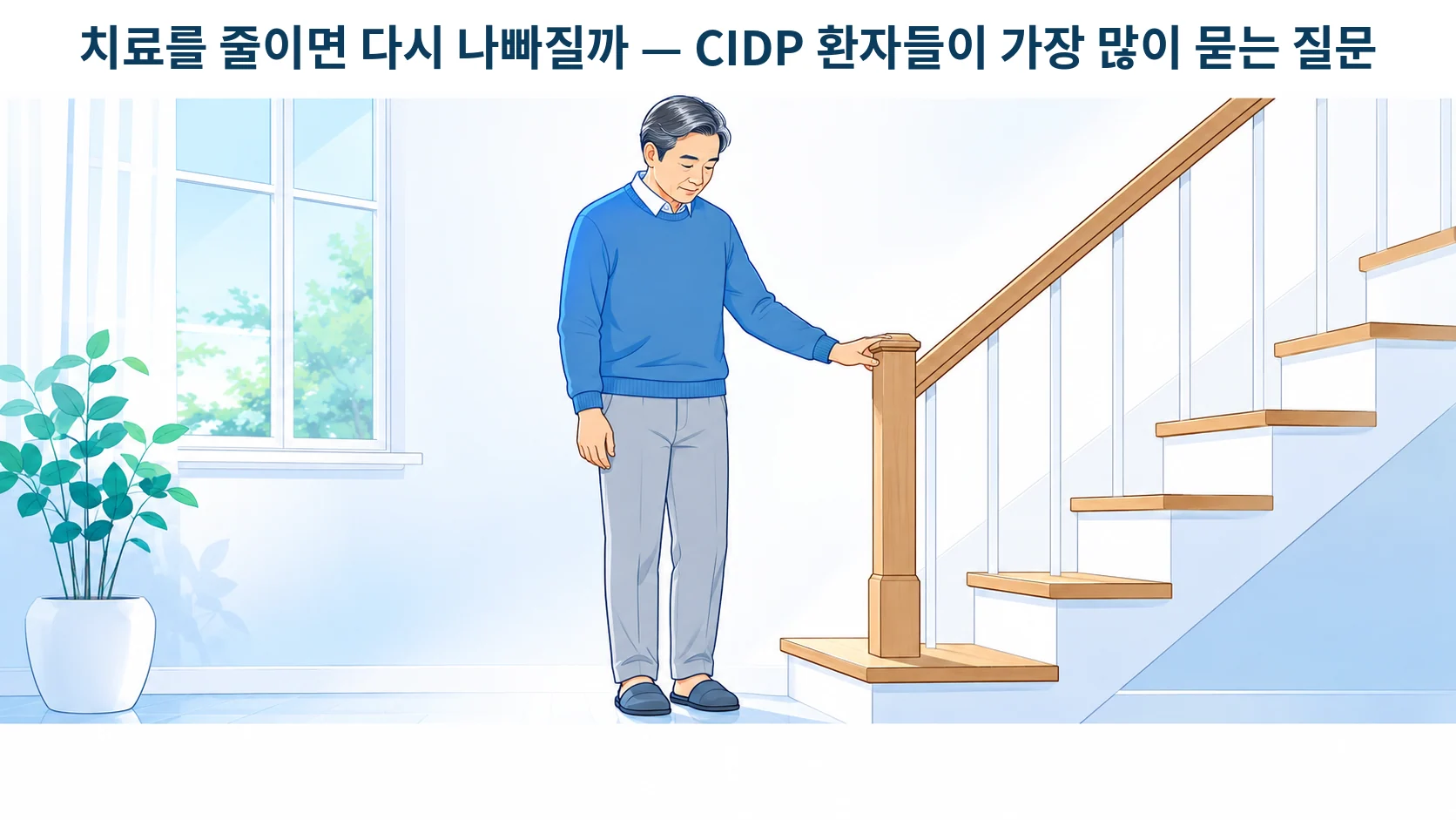 CIDP 만성 염증성 탈수초성 다발신경병증, 치료를 끝내면 다시 나빠질까 걱정될 때
