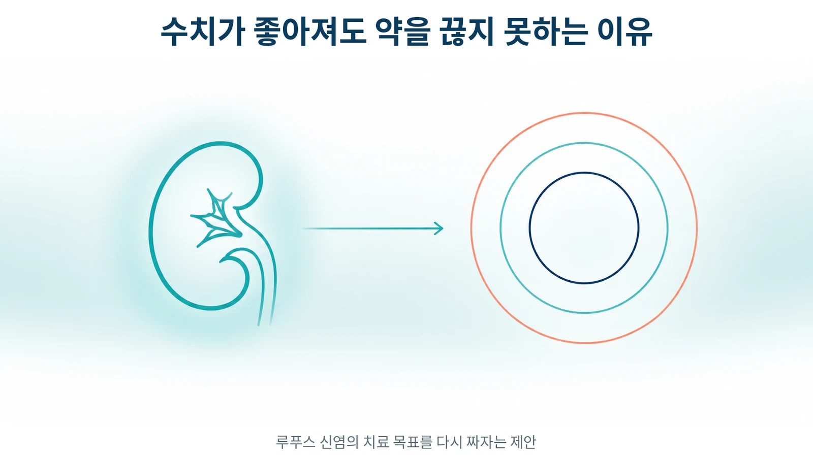 루푸스 신염 치료 목표, 단백뇨만 봐서는 안 되는 이유 — 세 가지 목표로 다시 짜기