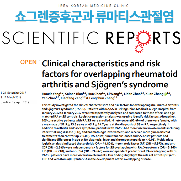 RA와 쇼그렌증후군 중복 연구