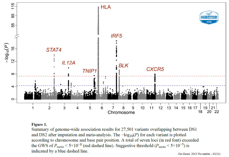 GWAS 맨하탄 플롯
