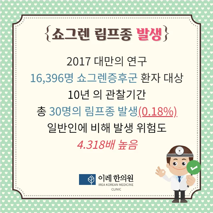 쇼그렌증후군 림프종의 발생 위험 얼마나 높아질까요 #4