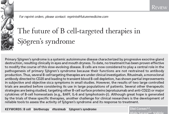 쇼그렌 증후군 치료에 맙테라(rituximab)의 효과 평가, 인천 이레 한의원