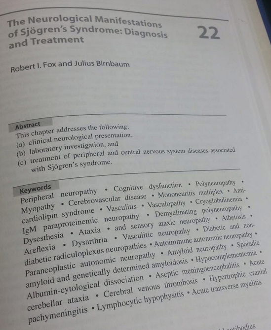 쇼그렌 증후군 환자에게 나타나는 신경병증의 특징 2 편