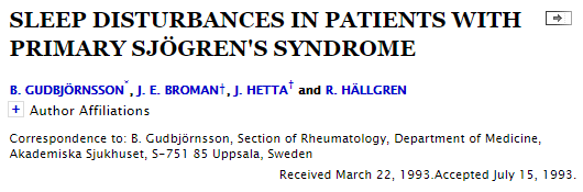 쇼그렌 증후군과 수면장애, 인천 이레 한의원