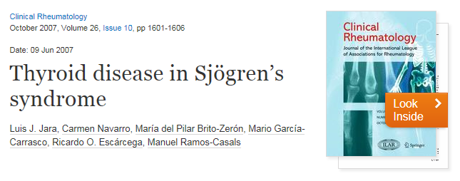 쇼그렌증후군 갑상선질환과 연관이 있을까요?